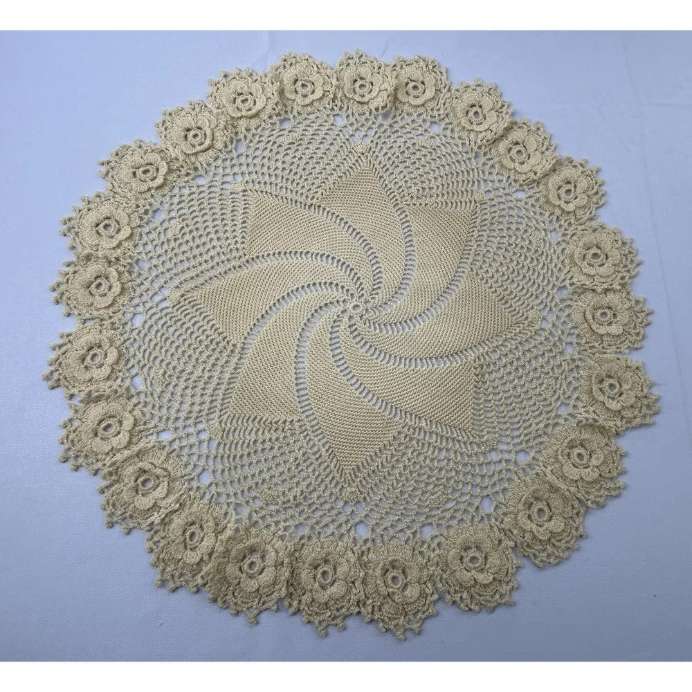 Vintage Handmade Crochet Doily 16